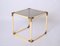 Brass & Cream Enameled Metal Square Coffee Table from Tommaso Barbi, Italy, 1970s, Image 13