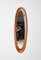 Mid-Century Campo & Graffi Curved Teak Wood Oval Wall Mirror, Italy, 1960s, Image 9