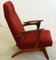 Red Armchair with Footstool, Set of 2 12