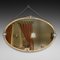 Arts and Crafts Brass Framed Oval Mirror, 1890s 1