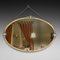 Arts and Crafts Brass Framed Oval Mirror, 1890s, Image 1