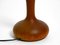 Minimalist Teak Table Lamp with Original Wild Silk Fabric Shade from Domus, 1980s 16