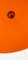 Lámpara de techo con domo naranja con varilla de latón, Imagen 4
