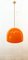 Orange Dome Ceiling Light with Brass Rod 7