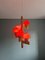 Scandinavian Chandelier in Pine and Red Opaline by Aneta, 1960 2