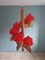 Scandinavian Chandelier in Pine and Red Opaline by Aneta, 1960 4