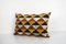 Turkish Triangle Colorful Velvet Ikat Lumbar Cushion Cover 2