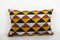 Turkish Triangle Colorful Velvet Ikat Lumbar Cushion Cover, Image 1