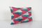 Ethnic Decorative Oblong Pink Velvet Lumbar Ikat Cushion Cover 3