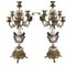 Antique Marble and Gilt Bronze Candle Holders, France, 19th Century, Set of 2 1