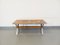 Vintage Ceramic Coffee Table in Chromed Metal and Light Wood, 1970s 3