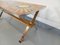 Vintage Ceramic Coffee Table in Chromed Metal and Light Wood, 1970s, Image 4