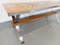 Vintage Ceramic Coffee Table in Chromed Metal and Light Wood, 1970s 8