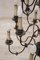 Lámpara de araña grande de madera y hierro, años 20, Imagen 11