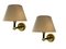 Italian Sconces in Brass and Olive Green, 1980s, Set of 2, Image 1