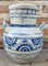 Small Vintage Blue and White Vase in Porcelain from Talavera, 1980s 1