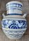 Small Vintage Blue and White Vase in Porcelain from Talavera, 1980s 7