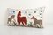 Vintage White Cotton Horse Family Samarkand Suzani Cushion Cover 2