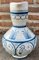 Mid-Century Vase aus weißer & blauer Keramik, 1970er 3