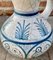 Jarrón Mid-Century de cerámica blanca y azul, años 70, Imagen 7
