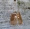 Lámpara colgante italiana de latón y vidrio, años 70, Imagen 4