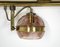 Italian Brass Hanging Lamp with Two Smoke Glass Balls, 1960s 16