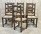 Oak Dining Chairs with Straw Seats, 1970s, Set of 6, Image 2
