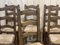 Oak Dining Chairs with Straw Seats, 1970s, Set of 6, Image 3