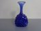 Vase Bleu en Verre Bullé, Italie, 1960s 2