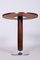 Small Czech Art Deco Round Walnut and Chrome Table by Jindřich Halabala for Up Závody, 1930s 4