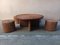 Rope Coffee Table and Stools, 1970s, Set of 5 6