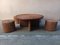 Rope Coffee Table and Stools, 1970s, Set of 5, Image 6