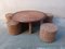 Rope Coffee Table and Stools, 1970s, Set of 5 11