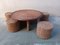 Table Basse et Tabourets en Corde, 1970s, Set de 5 11