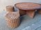 Table Basse et Tabourets en Corde, 1970s, Set de 5 2