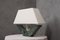 Indische Tischlampe aus grünem Marmor & Muranoglas, 2000er 8