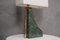 Italian Indian Green Marble and Brass Table Lamp, 2000s, Image 8