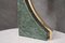 Italienische indische Tischlampe aus grünem Marmor & Messing, 2000er 2