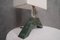 Indische Tischlampe aus grünem Marmor & Muranoglas, 2000er 4