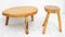 Oak Side Table & Stools by Jean Prouvé & Pierre Janneret, 1940s, Set of 3 18