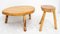 Oak Side Table & Stools by Jean Prouvé & Pierre Janneret, 1940s, Set of 3, Image 18