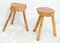 Oak Side Table & Stools by Jean Prouvé & Pierre Janneret, 1940s, Set of 3 12