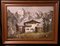 H Roegner, Mountain Hut with Alpine Panorama, 1946, Grande Huile sur Toile, Encadrée 2