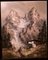 Artista italiano, Refugio de montaña con panorama de Pala Group, años 70, óleo sobre lienzo grande, enmarcado, Imagen 1
