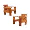 Pine Crate Wood Children's Chairs in the style of Gerrit Rietveld, 1980s, Set of 2, Image 1