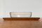 Mid-Century Danish Teak Tray with Glass, 1960s, Set of 2 11