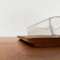 Mid-Century Danish Teak Tray with Glass, 1960s, Set of 2 12