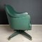 Mid-Century Swivel Green Office Chair attributed to Umberto Mascagni, Italy, 1950s 2