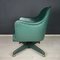 Mid-Century Swivel Green Office Chair attributed to Umberto Mascagni, Italy, 1950s 9