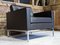 Leather Armchair with Chromed Legs by Florence Knoll 11